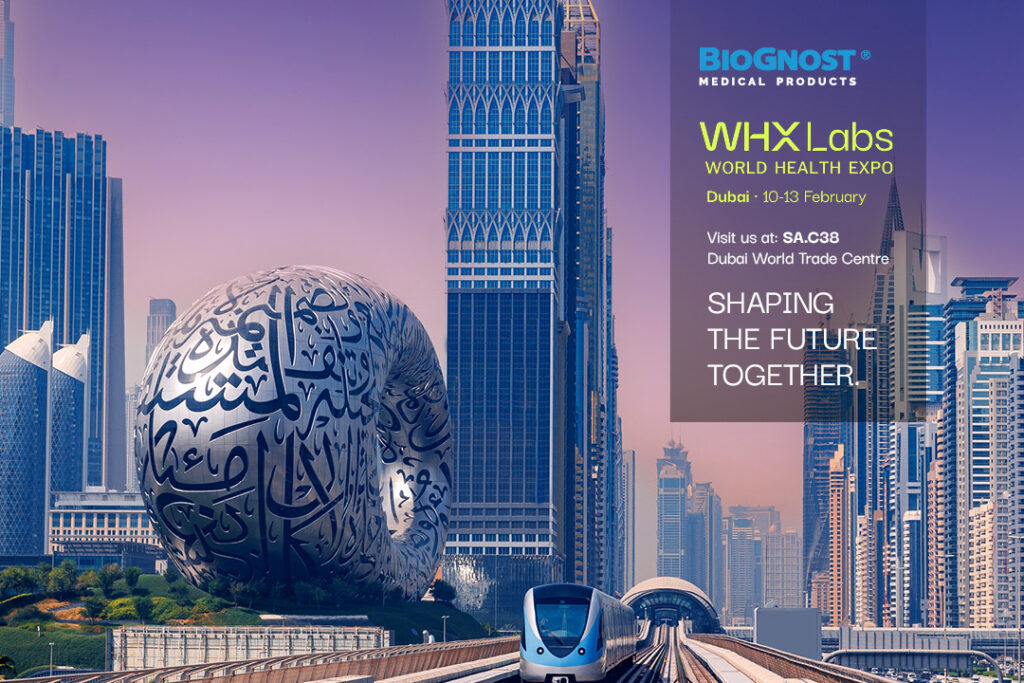 BioGnost booth at World Health Expo Labs Dubai 2026, Stand SA.C38